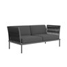 Outdoor sofa in aluminium and rope - Flash