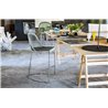 Leather stool with sled base H65/75 - Guapa