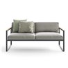 Outdoor sofa in aluminium and teak - Qubik