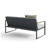 Outdoor sofa in aluminium and teak - Qubik