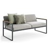 Outdoor sofa in aluminium and teak - Qubik