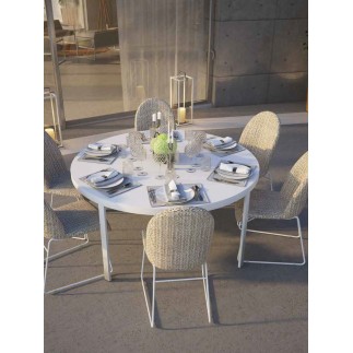 Outdoor round table in aluminium- Flair | Atmosphera