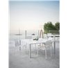 Outdoor dining table square in aluminium - Flair