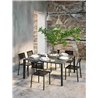 Outdoor dining table square in aluminium - Flair