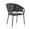 Garden chair in aluminium and rope - Pleasure