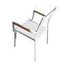 Outdoor stackable chair in fabric and wood - Sunny