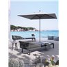 Sun Lounger in aluminium and rope - Dream