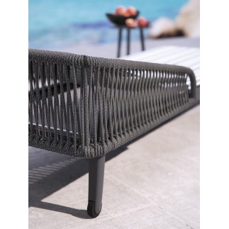 Sun Lounger in aluminium and rope - Dream | Atmosphera