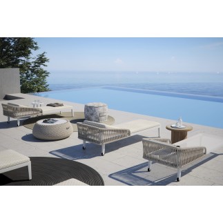 Sun Lounger in aluminium and rope - Dream | Atmosphera