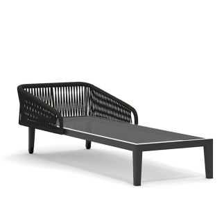 Sun Lounger in aluminium and rope - Dream | Atmosphera