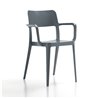 Polypropylene chair with armrests - Nenè