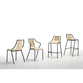 Stackable chair with armrests - Ola