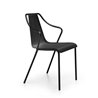 Outdoor Stackable metal chair with armrests - Ola