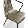 Outdoor Stackable metal chair with armrests - Ola