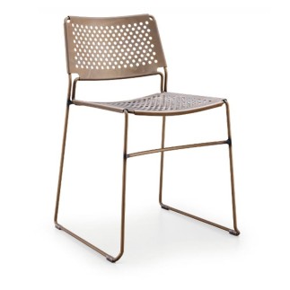 Sedia impilabile in acciaio - Slim | Midj