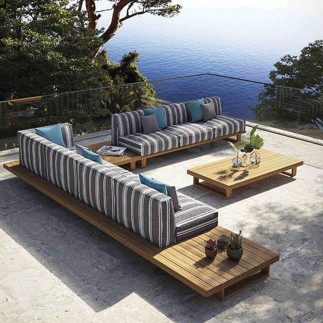 Garden sofa in teak wood - 9.zero | Atmosphera