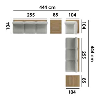 Divano per esterno in teak - 9.zero | Atmosphera