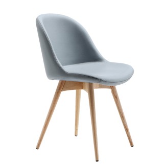 Padded chair wit wood base - Sonny - ISA Project