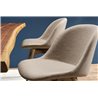 Padded chair wit wood base - Sonny