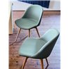 Padded chair wit wood base - Sonny