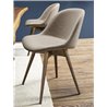 Padded chair wit wood base - Sonny