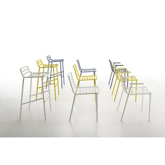 Outdoor Stackable Chair in Steel - Trampoliere