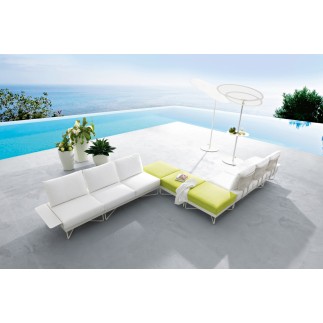 Outdoor ottoman in steel and fabric - Coral reef - ISA Project