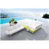 Outdoor ottoman in steel and fabric - Coral reef