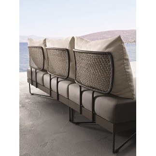 Sun Lounger with braided back - Coral reef - ISA Project