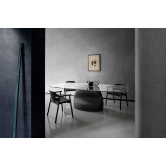 Leather Chair with Wooden Legs - Suite | Midj