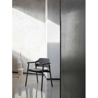 Sedia in Cuoio con Gambe in Legno - Suite | Midj