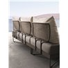 Outdoor sofa with braided back - Coral reef