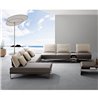 Outdoor sofa with aluminium back - Coral reef