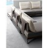 Outdoor sofa with aluminium back - Coral reef