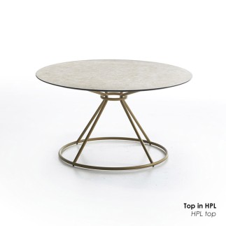 Gravity round coffee table with aluminium or laminate top - ROB-9886/9886H