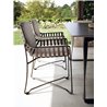 Hamptons graphic aluminium chair with seat cushion