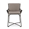 Hamptons graphic aluminium chair with seat cushion