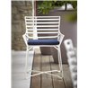 Hamptons graphic aluminium chair with seat cushion