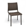 Hamptons graphic steel chair with woven