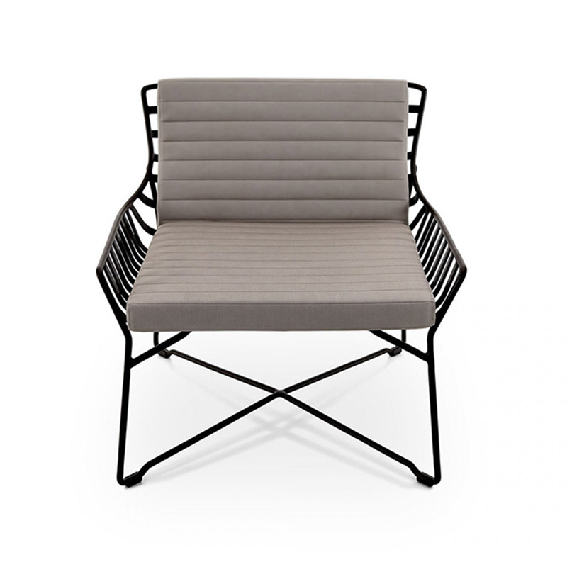 Hamptons graphic aluminium lounge armchair - ROB-9733