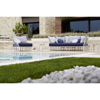 Hamptons graphic outdoor aluminium armchair - ROB-9731