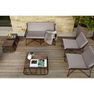 Hamptons graphic outdoor coffee table with HPL top 3 measures - ROB-9735H/9736H/9739H