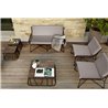 Hamptons graphic outdoor coffee table with HPL top 3 measures