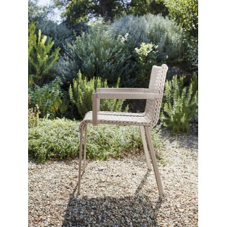 Key west stackable armchair whit woven - ROB-4211