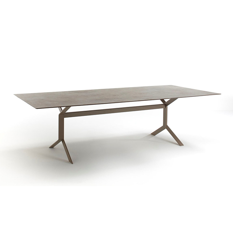 Key west steel table with stone effect top - ROB-4220H/4221H/4222H