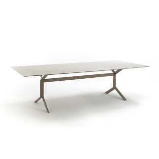 Key west steel table with stone effect top - ROB-4220H/4221H/4222H