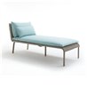 Sun Lounger aluminium with woven Key west