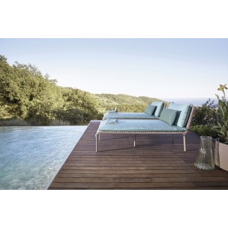 Sun Lounger aluminium with woven Key west - Sun Loungers - ISA Project