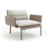 Key west aluminium armchair with woven