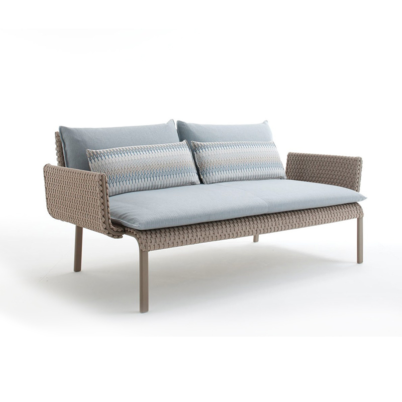 Key west aluminium 2 seat sofa with woven - ROB-4282